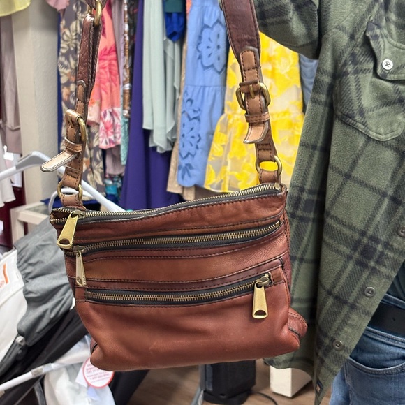 Brown Leather Crossbody Bag